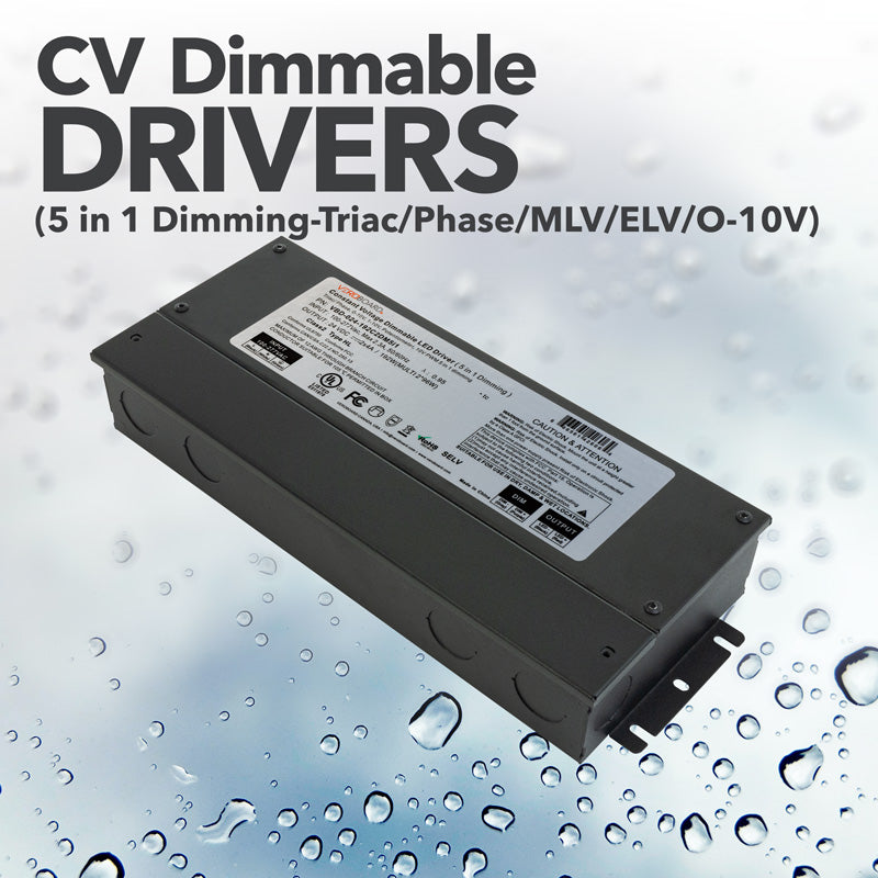 5 in 1 Dimming-Trica/Phase/MLV/ELV/0-10V Constant Voltage LED Drivers