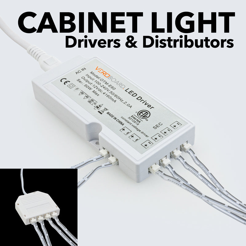 Veroboard cabinet light LED driver with multiple outputs for efficient lighting distribution.