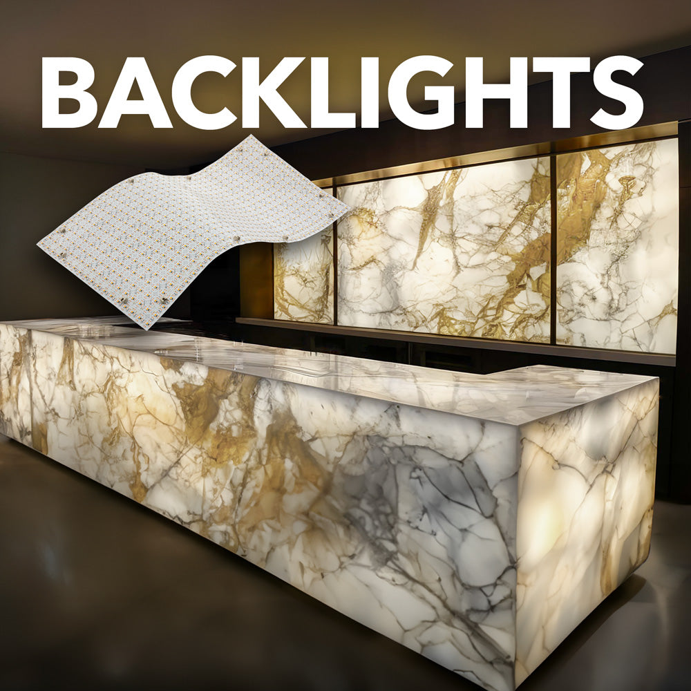 Veroboard LED backlighting sheet with vibrant color options for signage and installations