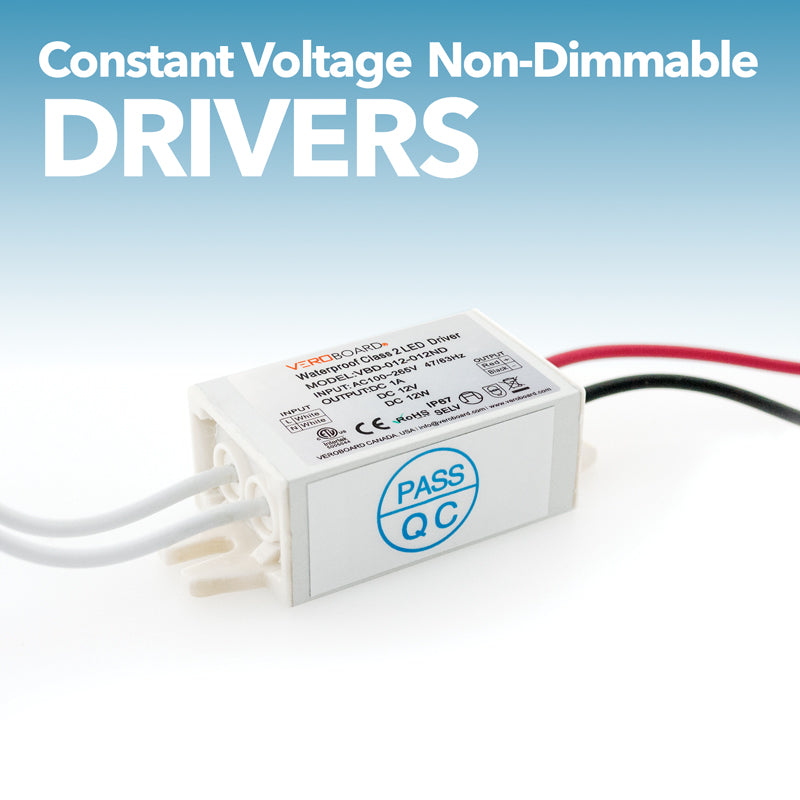Mini low watt constant voltage non-dimmable LED driver with input voltage range 100-265V AC for efficient performance.