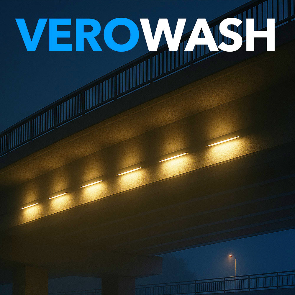 Verowash wall washer lighting collection featuring sleek aluminum design and modern LED technology.