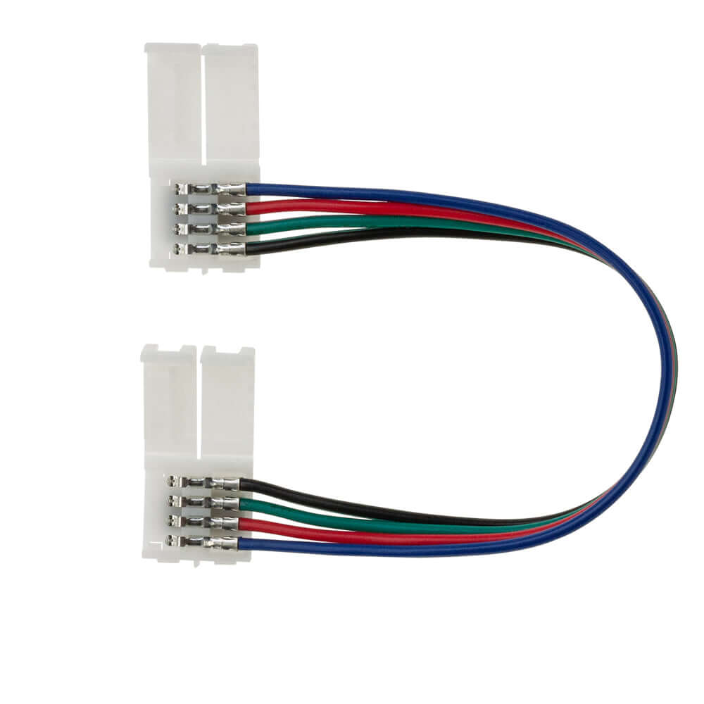 VBD-RGBCON-12MM-CRNR Solderless Quick Connector RGB to RGB LED Strip, Veroboard