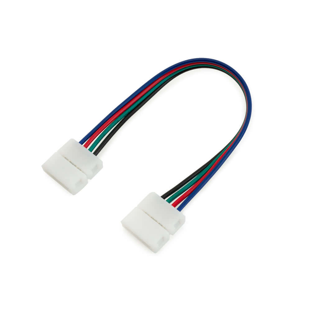 VBD-RGBCON-12MM-CRNR Solderless Quick Connector RGB to RGB LED Strip, Veroboard