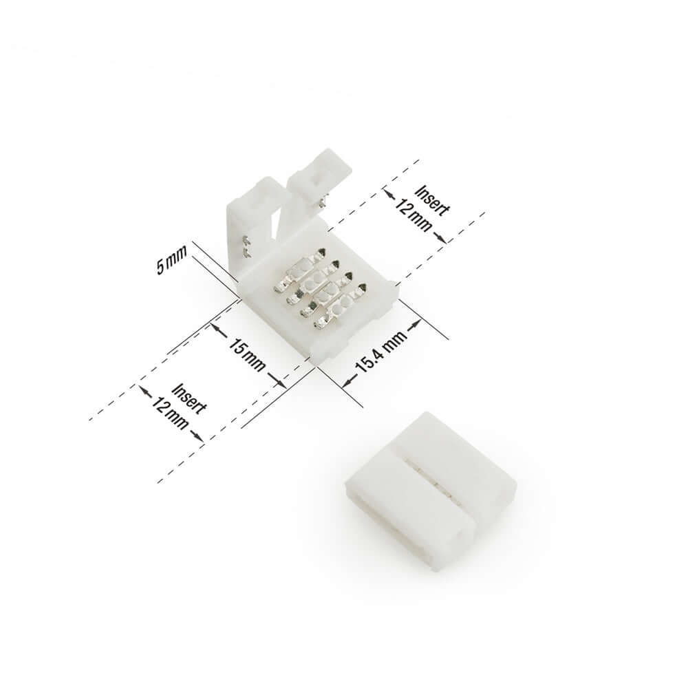 VBD-RGBCON-12MM-2S Solderless RGB to RGB LED Strip Quick Connector, Veroboard