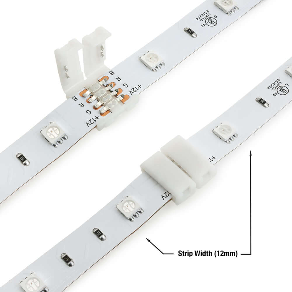 VBD-RGBCON-12MM-2S Solderless RGB to RGB LED Strip Quick Connector, Veroboard