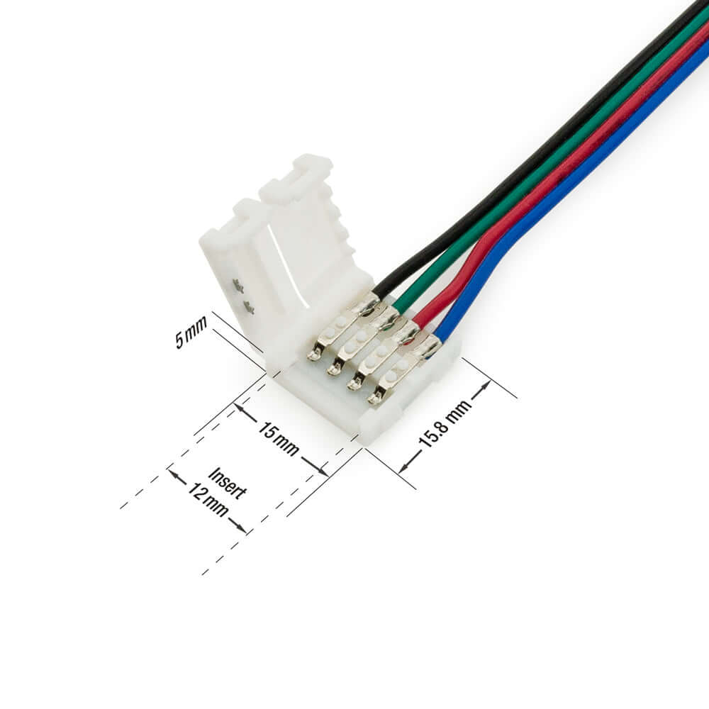 VBD-RGBCON-12MM-1S1W Solderless RGB Quick Strip Connector , Veroboard