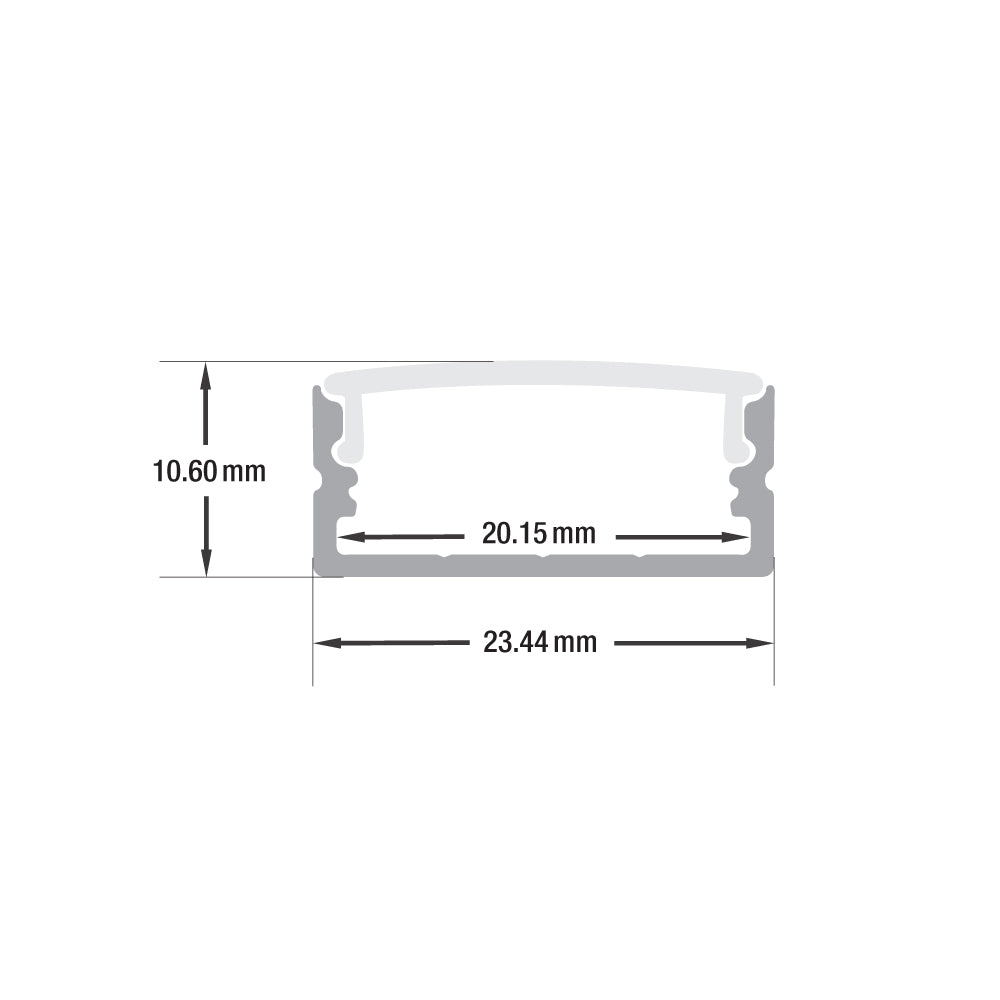 VBD-CH-S6 Linear Aluminum Channel 2.4Meters(94.4in) and 3Meters(118in), Veroboard