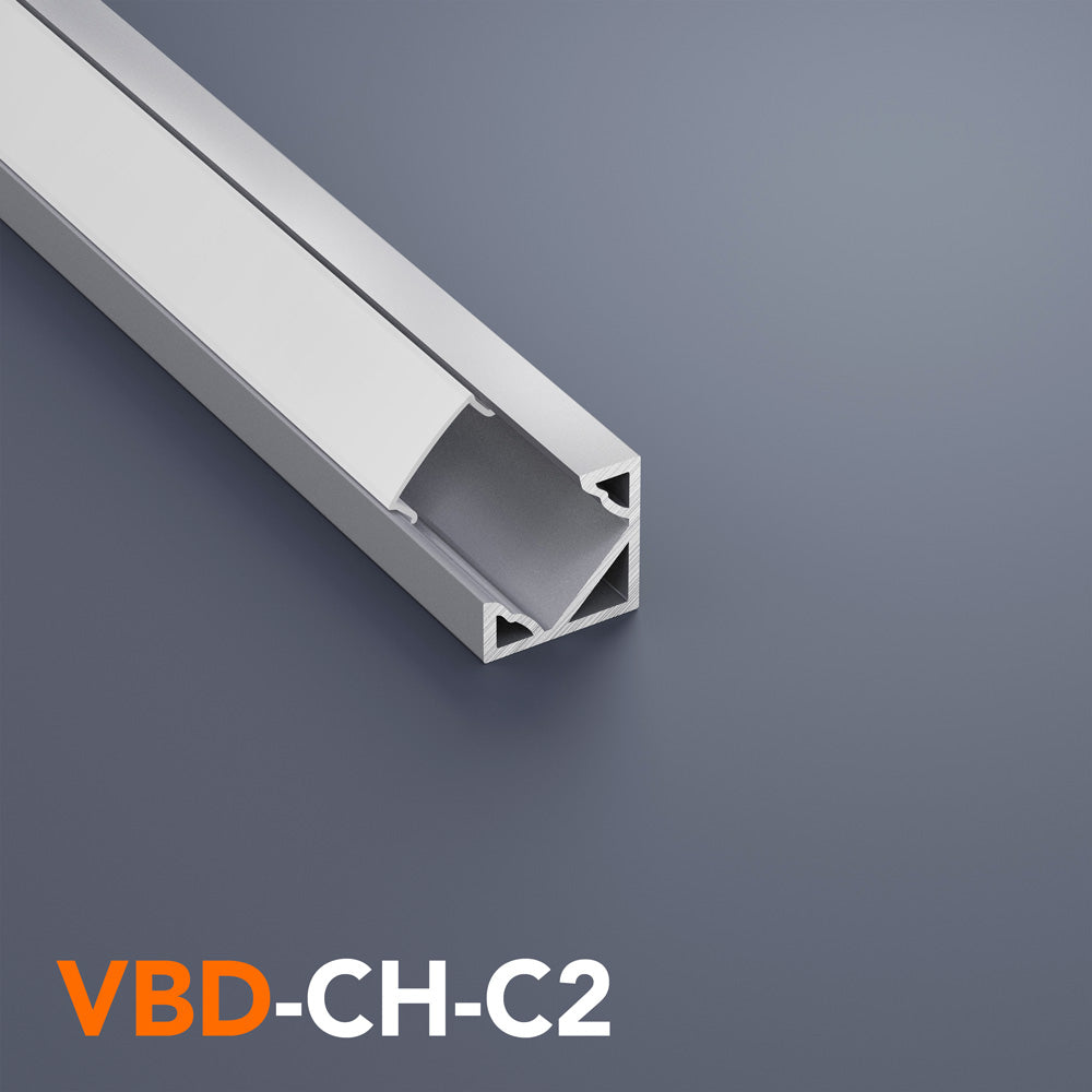 VBD-CH-C2 Corner Mount LED Aluminum Channel 2.4Meters(94.4in) and 3Meters(118in) - veroboard