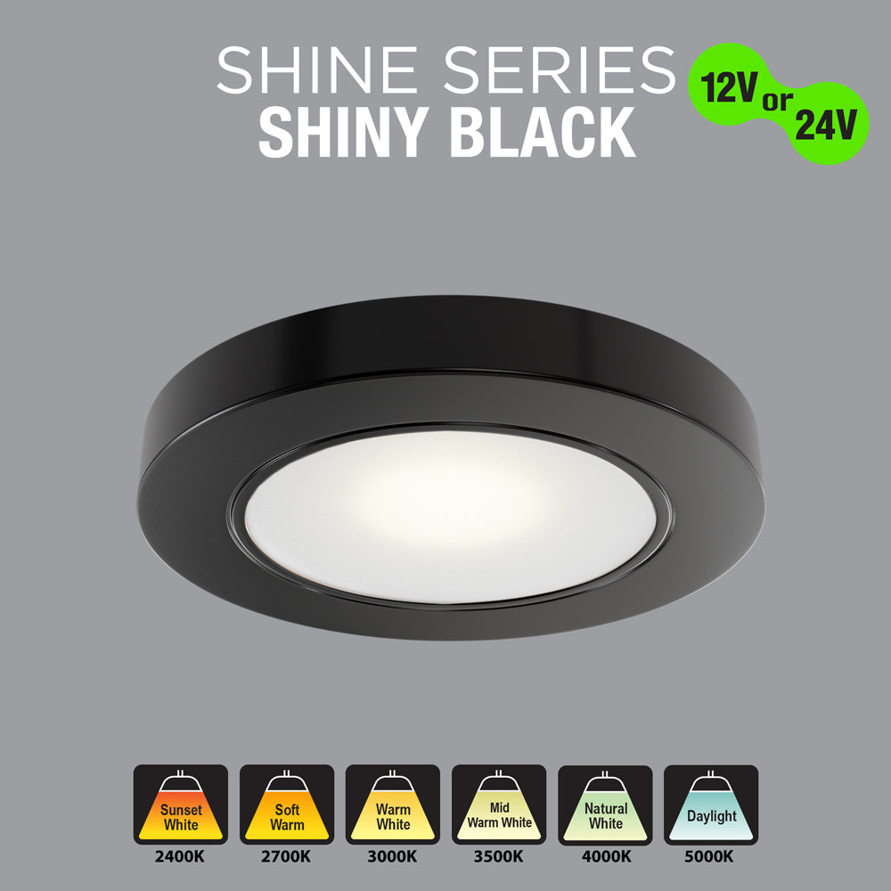 VBUN-2R25-xx-Black Retrofit Cabinet Light - Shine Series