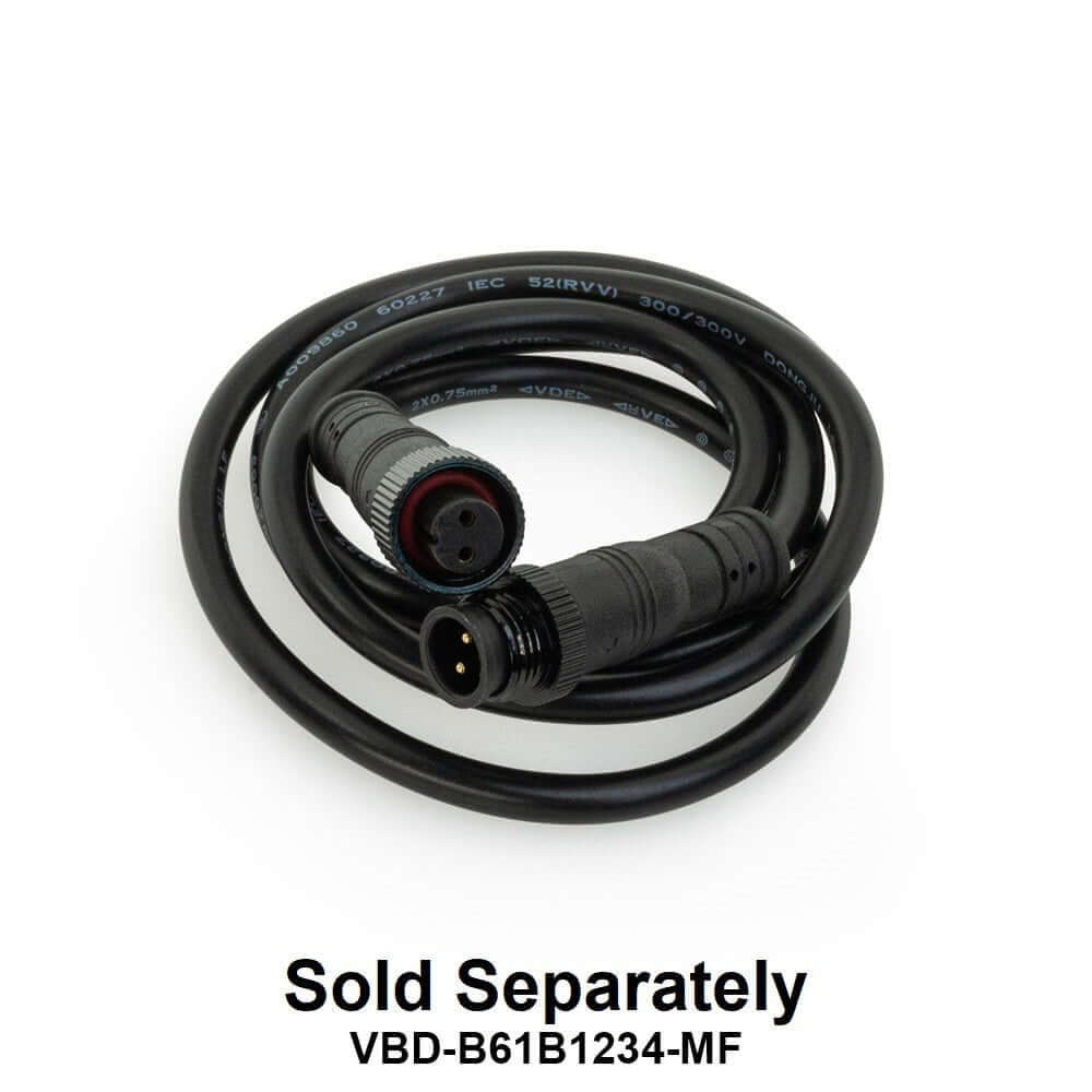 VBD-B61B1234-MF connector cable for LED wall washer, sold separately, durable design for reliable connections.