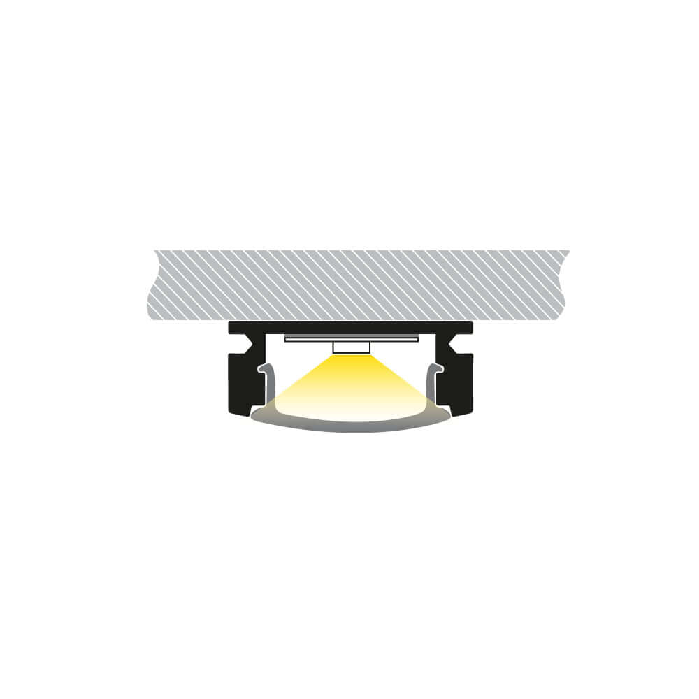 VBD-CH-S55B Black LED Aluminum Channel