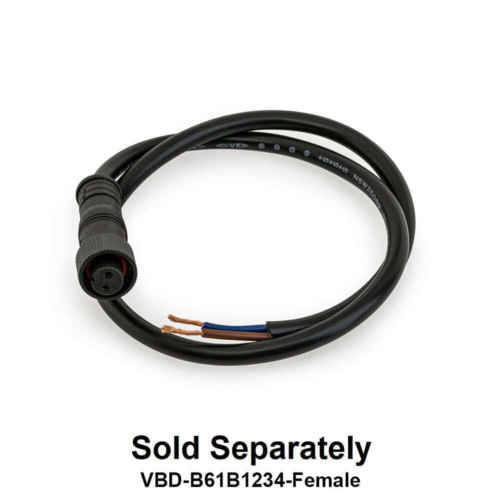 VBD-B61B1234-Female connector cable, sold separately for linear LED wall washer.