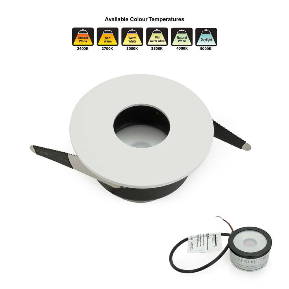 VBD-MTR-80W Low Voltage IC Rated Recessed Light Trim, Veroboard
