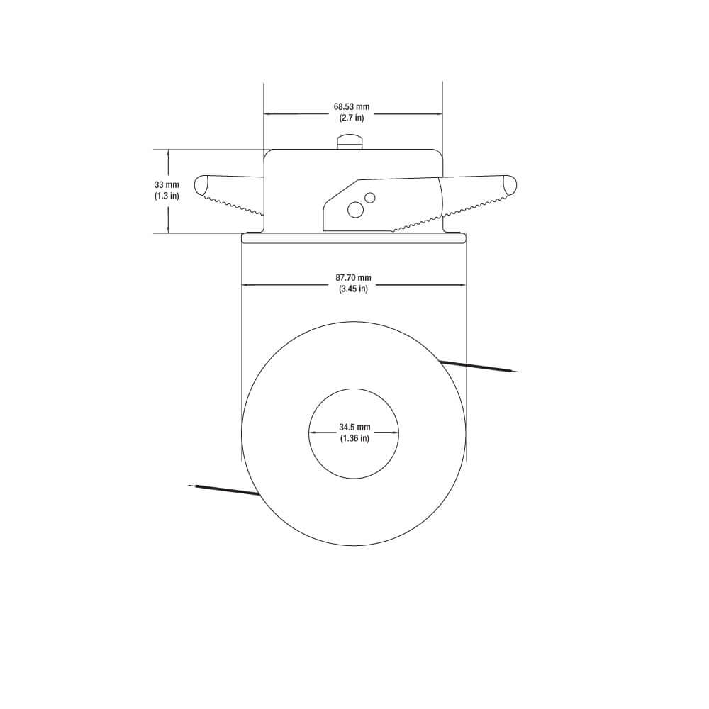 VBD-MTR-80W Low Voltage IC Rated Recessed Light Trim, Veroboard
