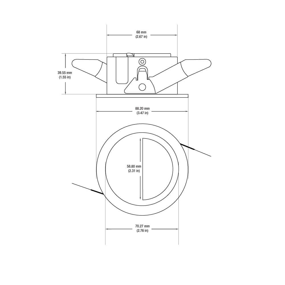 VBD-MTR-82W Low Voltage IC Rated Recessed Light Trim, Veroboard