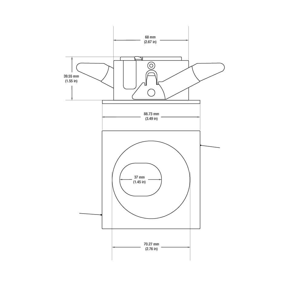 VBD-MTR-83W Low Voltage IC Rated Recessed Light Trim, Veroboard