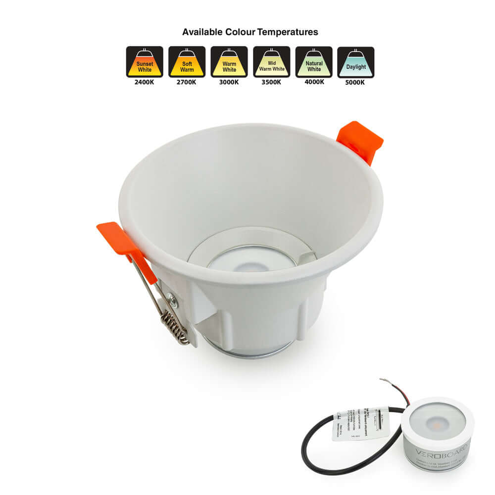 VBD-MTR-85W Low Voltage IC Rated Recessed Light Trim, Veroboard