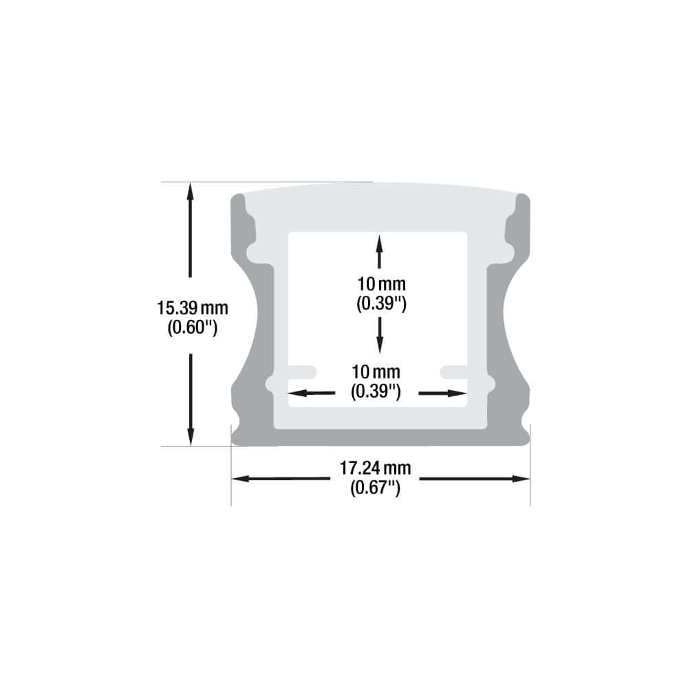VBD-CH-S4WP Waterproof LED Aluminum Channel - Veroboard Canada