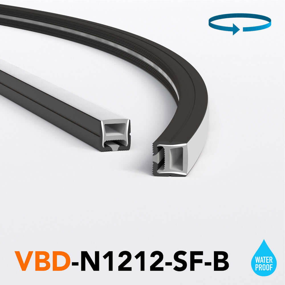 VBD-N1212-SF-B Black Silicone LED Neon Channel