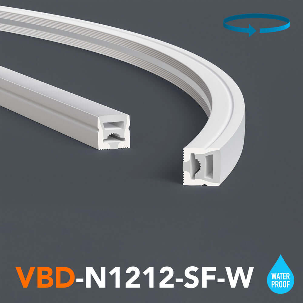 VBD-N1212-SF-W White Silicone LED Neon Channel