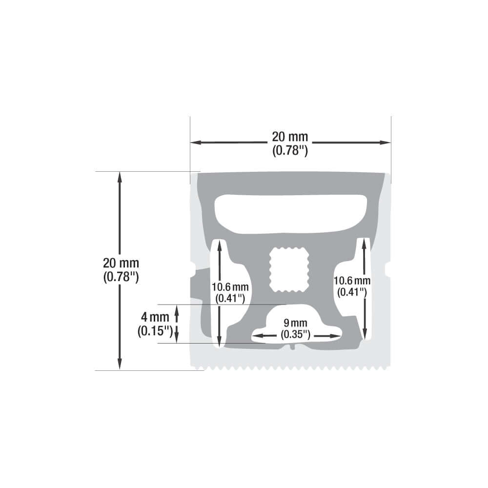 VBD-N2020-SFD-W White Silicone Flexible LED Neon channel