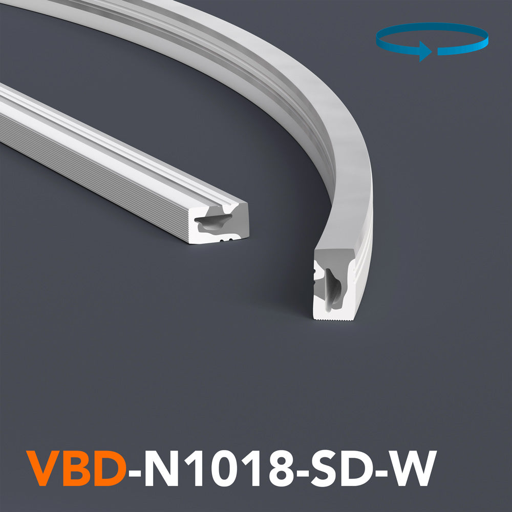 VBD-N1018-SD-W White Silicon Flexible LED Neon channel - veroboard