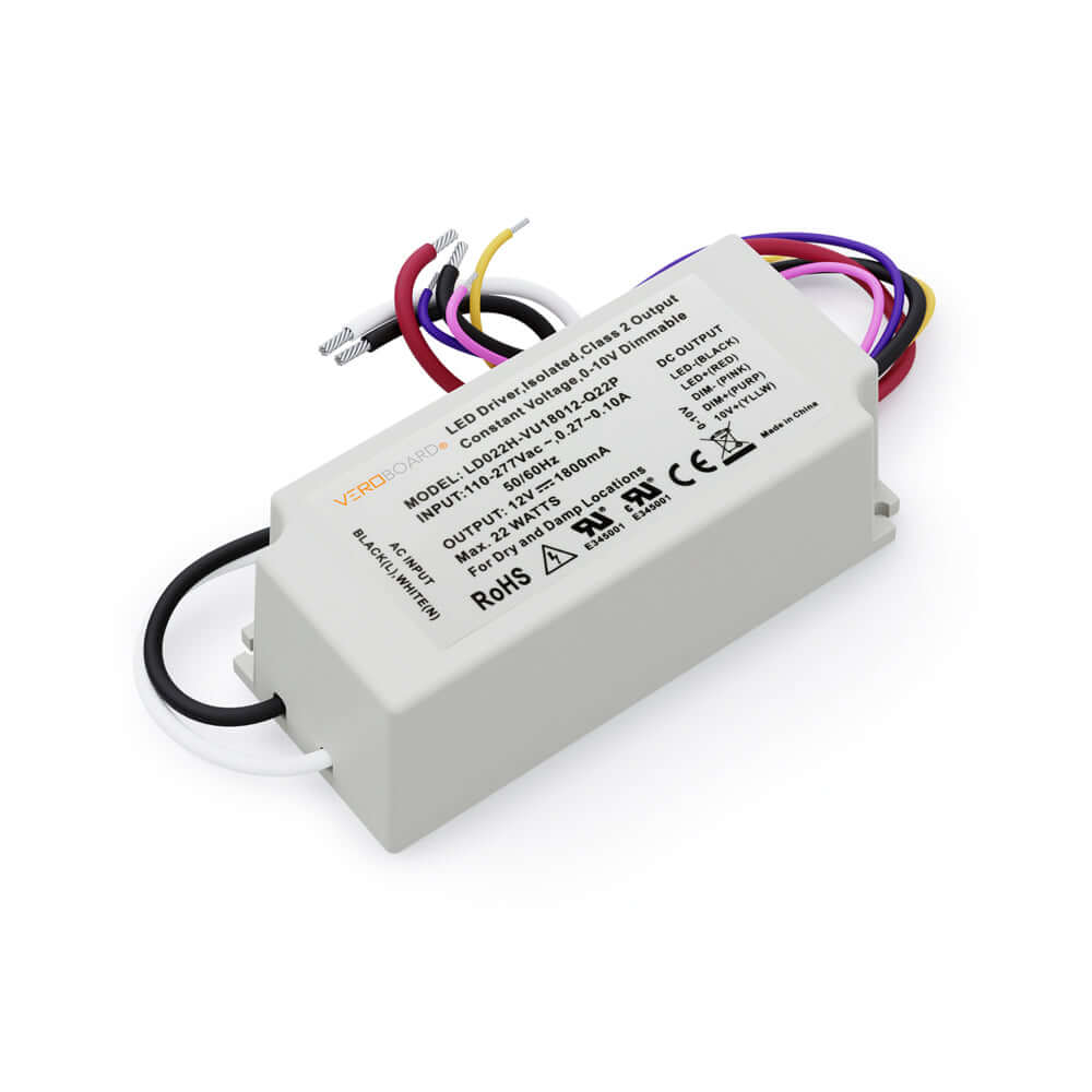 LD022H-VU18012-Q22P 0-10V Dimmable LED Driver 12V 22W