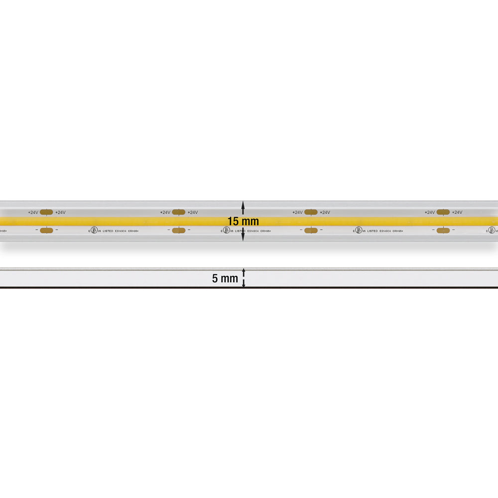 VBDFS-COB480W2-xxxx-24-WP Waterproof COB LED Strip, 510Lm/m (155Lm/ft) 6W/m(2W/ft) CCT(2.7K, 3K, 3.5K, 4K, 5K)