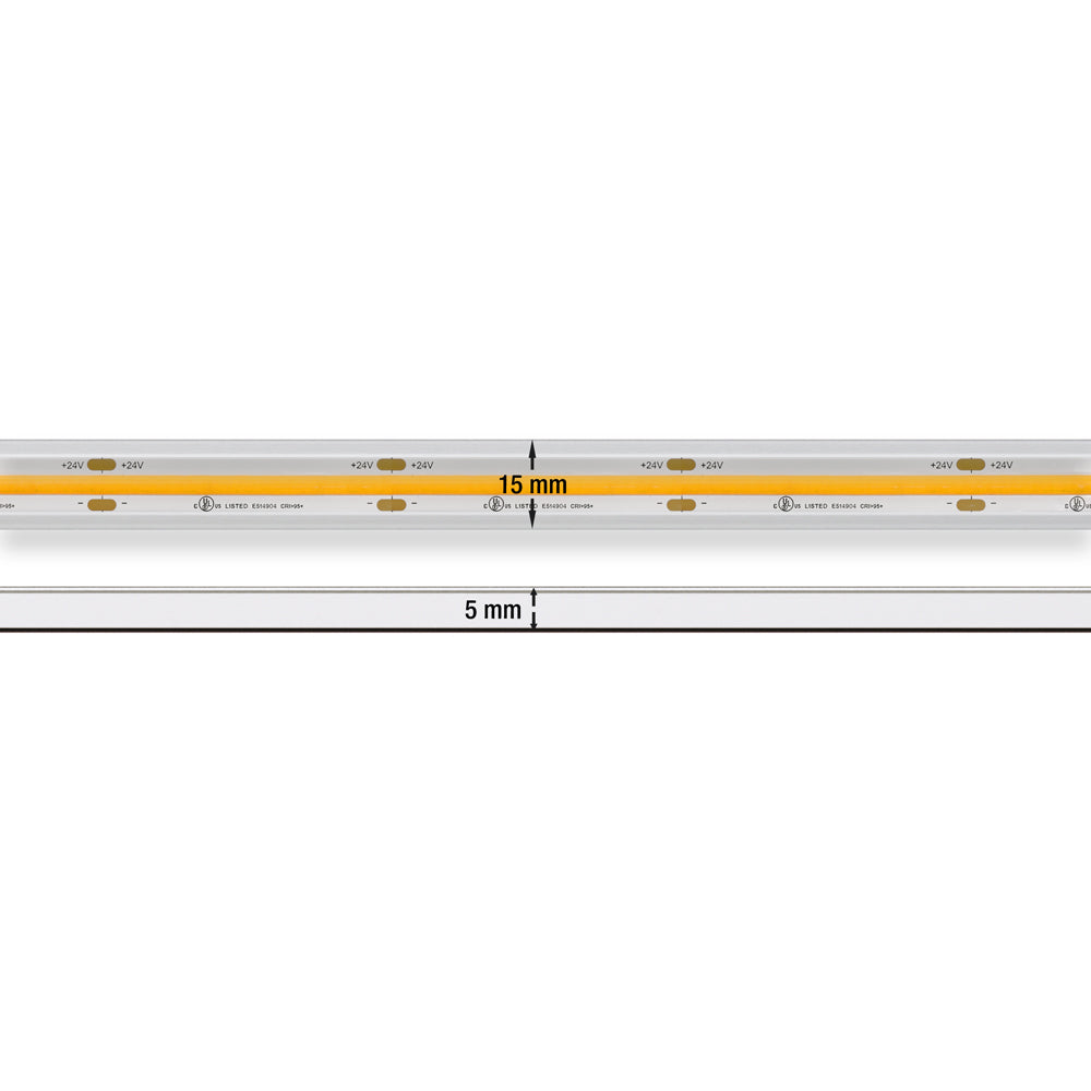 VBDFS-COB480W4.5-xxxx-24-WP Waterproof COB LED Strip, 1190Lm/m (363Lm/ft) 14W/m(4.5W/ft) CCT(2.7K, 3K, 3.5K, 4K, 5K)