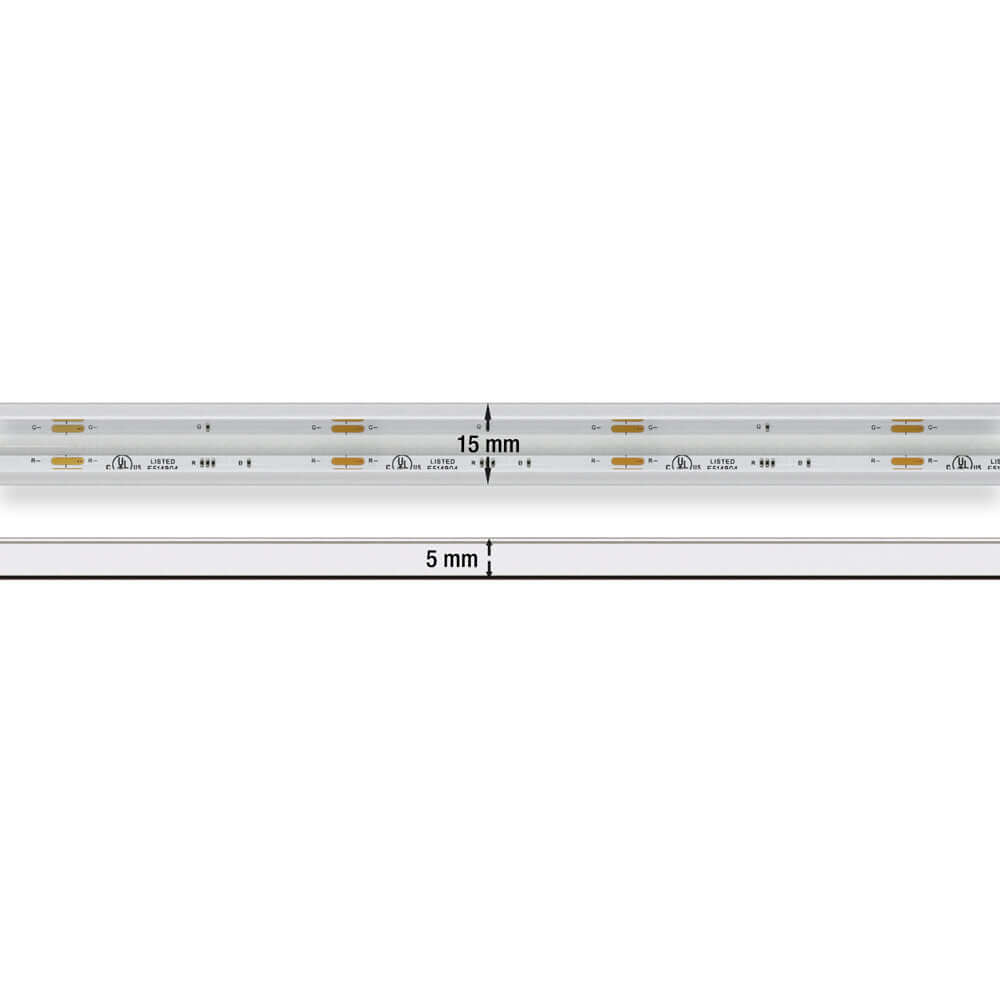 VBDFS-COB840W4.5-RGB-24-WP Waterproof COB LED Strip, 15W/m(4.5W/ft) CCT(RGB)