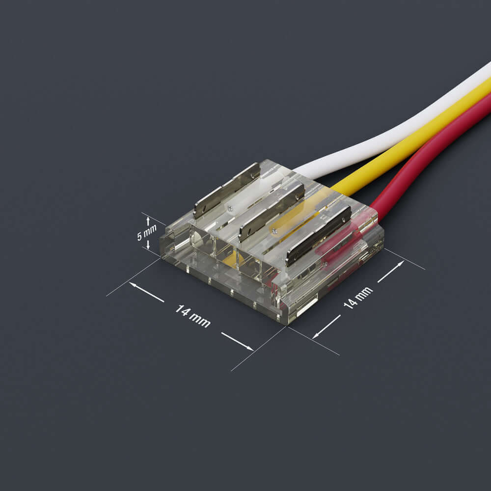 VBD-HBBC-12MM LED Strip to Wire Connector - Pack of 2