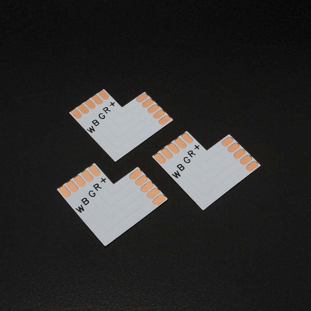 VBD-FPC12-L5A PCB Type RGBW L Shape Connector(12mm) (Pack of 3), Veroboard