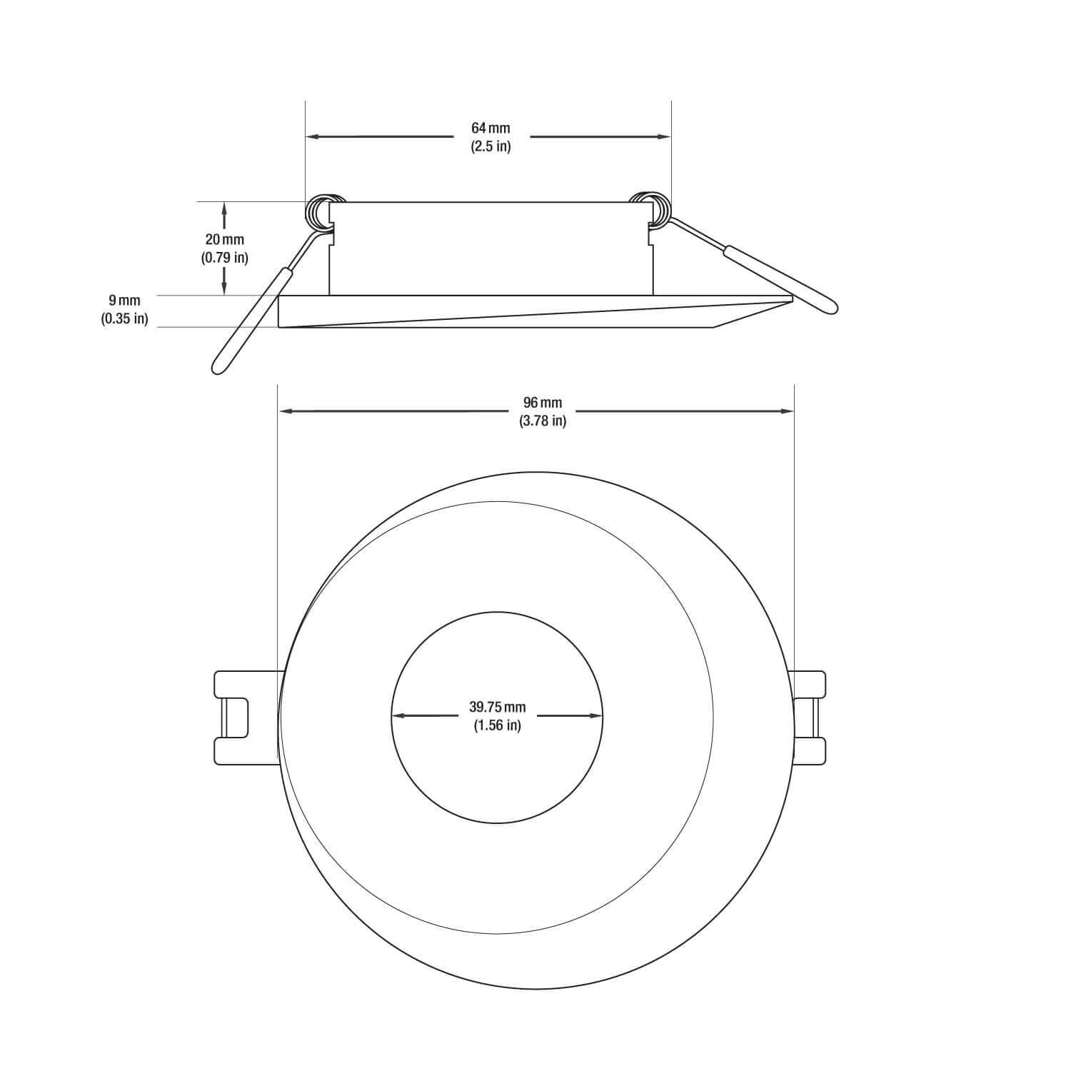 VBD-MTR-2C Low Voltage IC Rated Recessed Light Trim, Veroboard