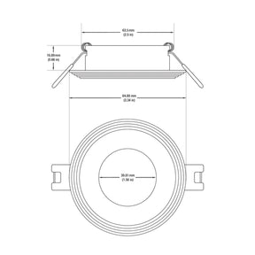 VBD-MTR-3C Low Voltage IC Rated Recessed Light Trim, Veroboard 