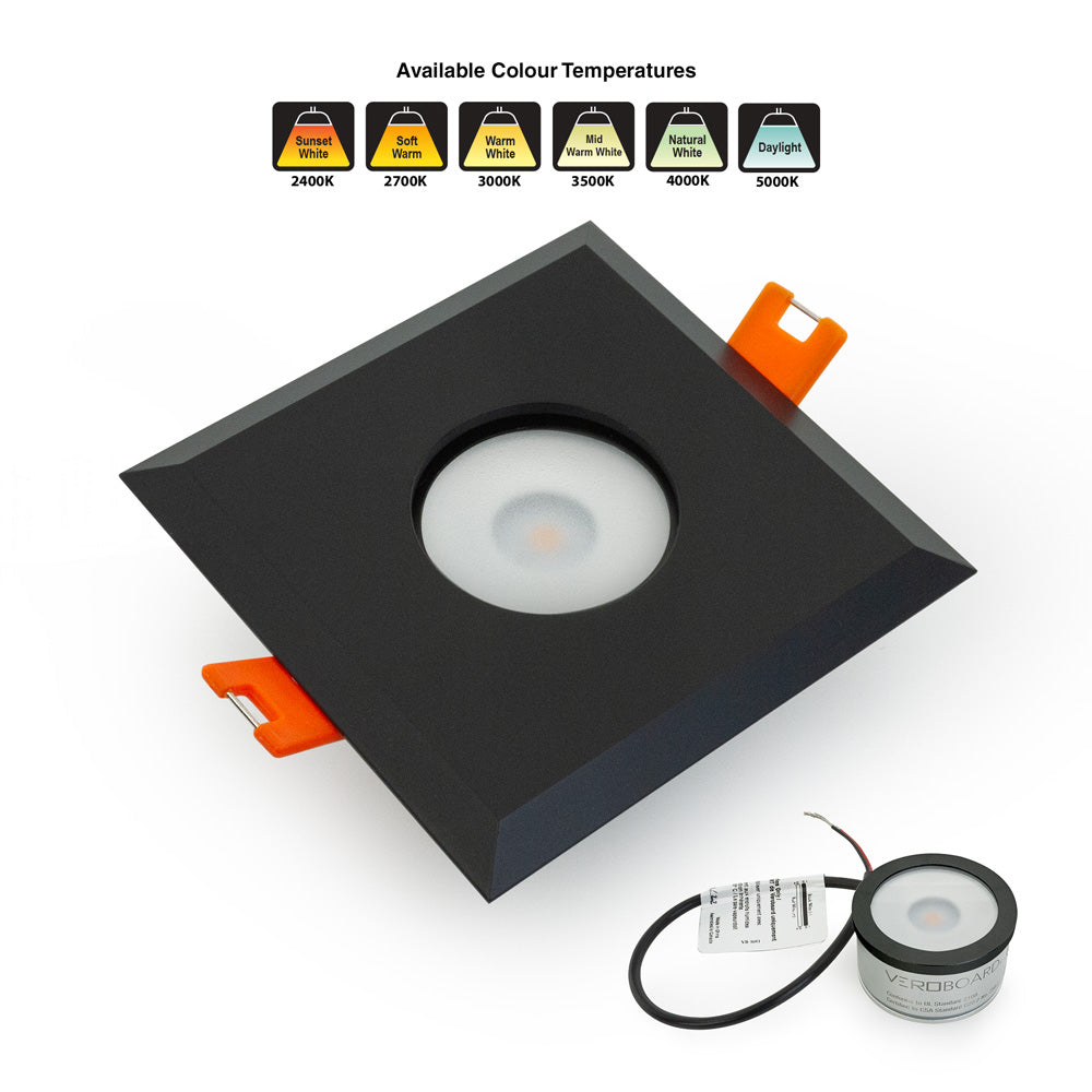 VBD-MTR-9B Low Voltage IC Rated Recessed Light Trim, Veroboard 