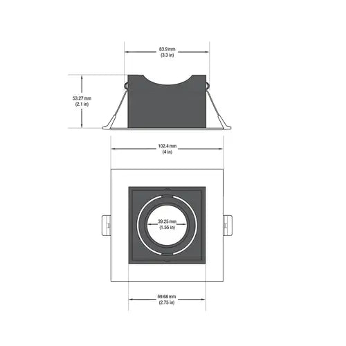 VBD-MTR-76T Low Voltage IC Rated Recessed Light Trim, Veroboard