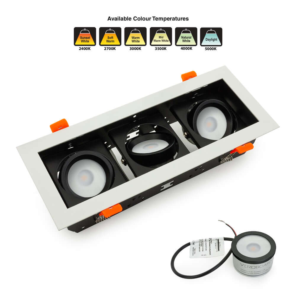 VBD-MTR-77T Low Voltage IC Rated Recessed Light Trim, Veroboard