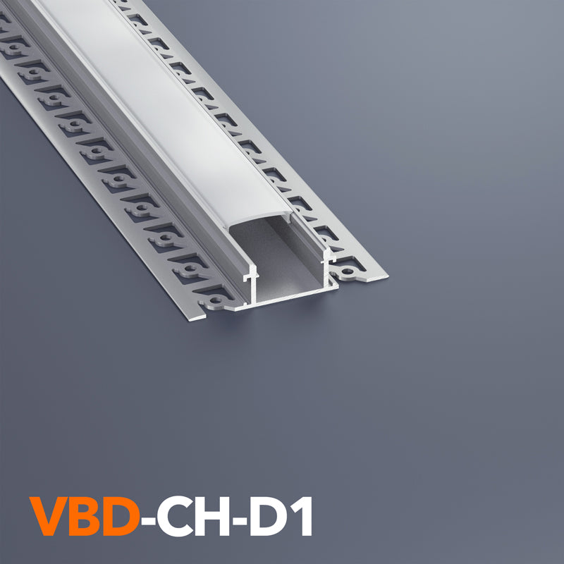 VBD-CH-D1 Drywall(Plaster-In) Linear Aluminum Channel 2.4Meters(94.4in) and 3Meters(118in), Veroboard