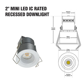 2 inch Round Mini LED Recessed Downlight LED-1-S6W-3KWH-12V, Veroboard