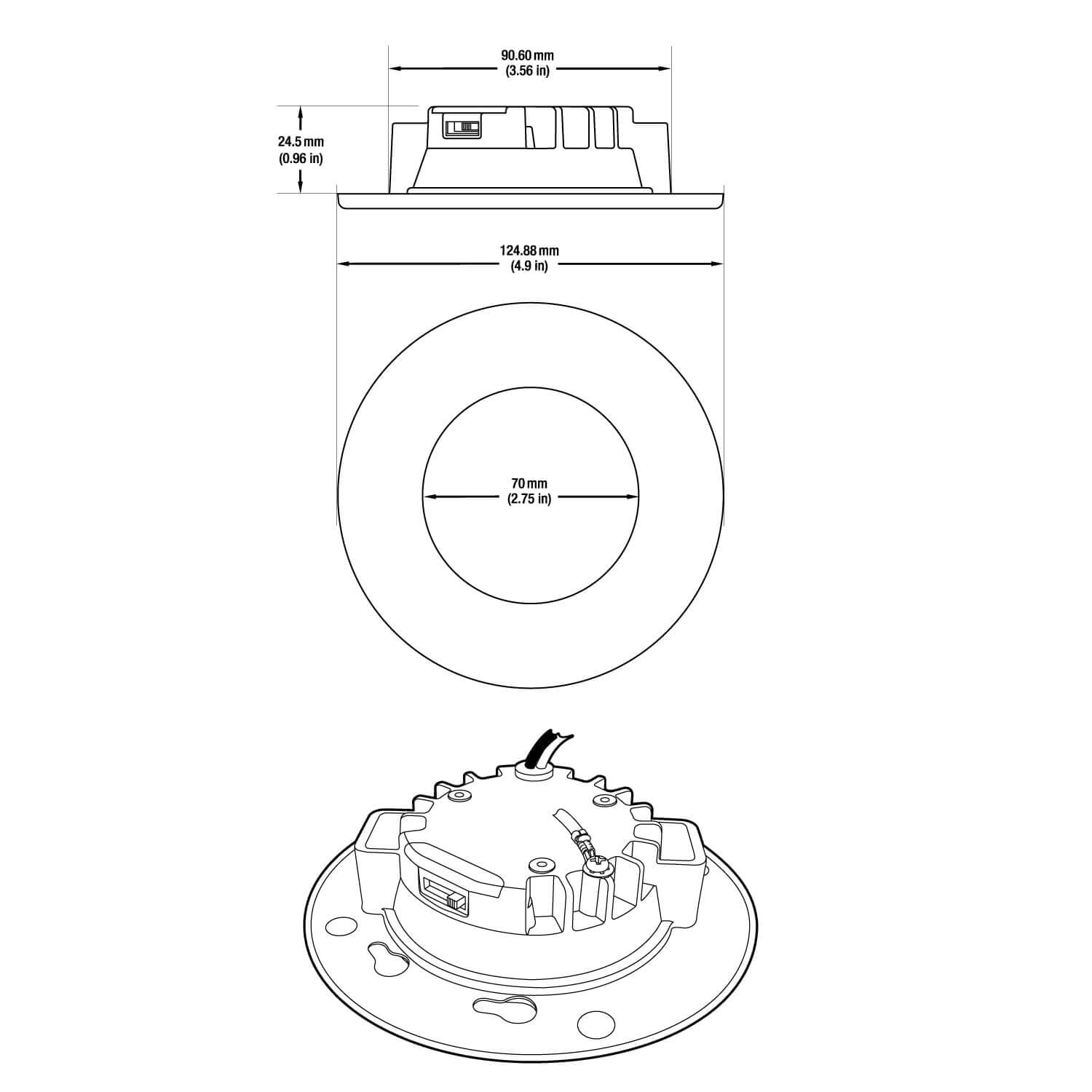 4 inch Multiple Application Recessed Downlight LED Panel LED-S8W-5CCTWH-MT, Veroboard