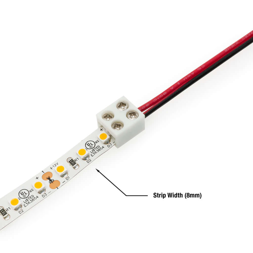 VBD-CON-SC8MM-SW LED Strip to Wire Connector, Veroboard