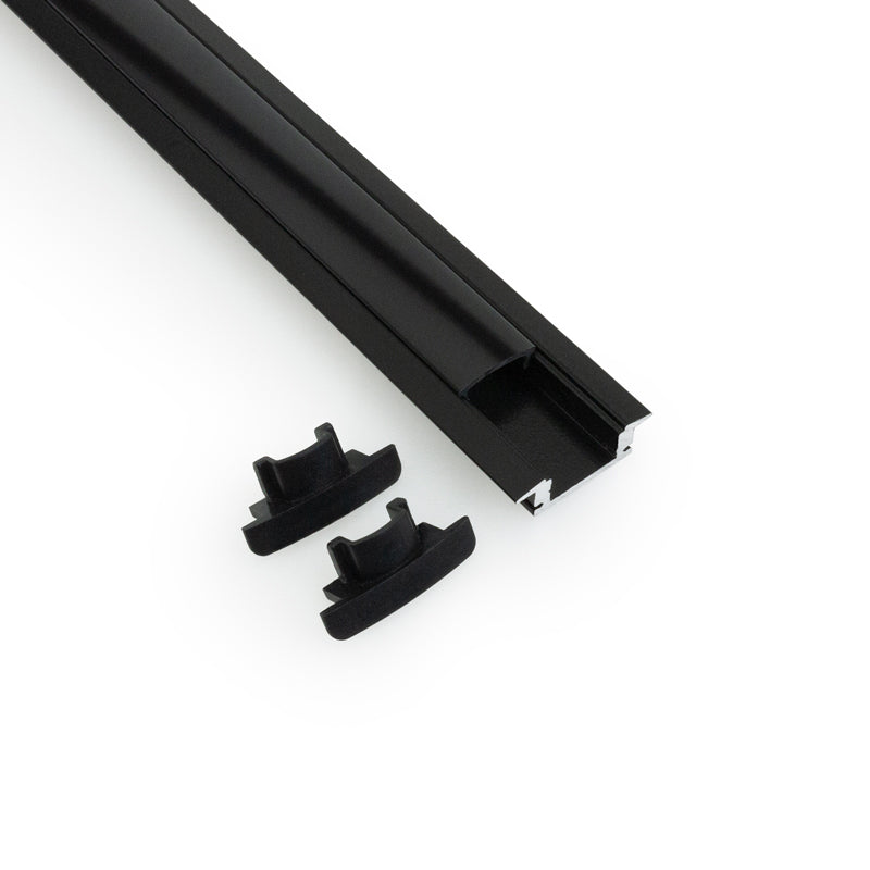 VBD-CH-RS5B Black Linear Aluminum Channel 2.4Meters(94.4in) and 3Meters(118in), Veroboard