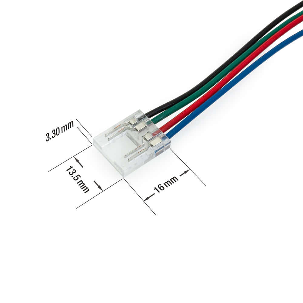 VBD-RGBBC-12MM-1S1W LED Strip to Wire Connector, Veroboard