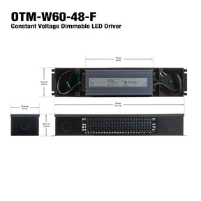 OTM-W60-48-F 0-10V Dimmable Constant Voltage LED Driver 48V 60W, Veroboard 