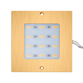 VBUN-S50-12V-Gold Square Ultrathin Surface Mount Cabinet Light 12V 5W Gold, Veroboard