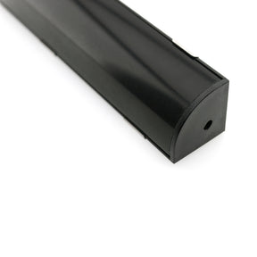 VBD-CH-C3B Black Corner Mount (Curve) Linear Aluminum Channel 2.4Meters(94.4in) and 3Meters(118in), Veroboard