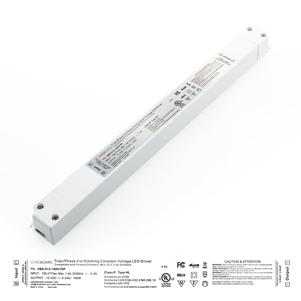 Transformateur LED 12 V CC dimmable 8,33A max. 100 watts