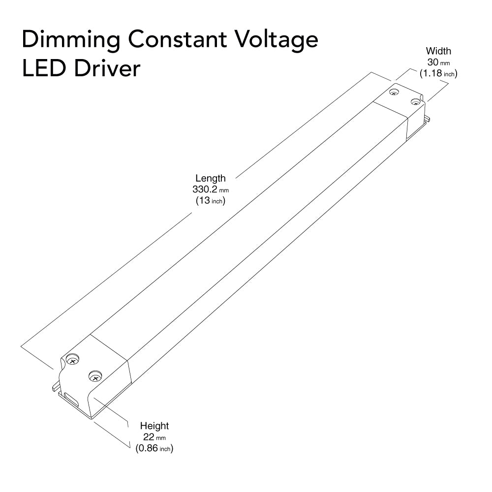 12V 100W Slim Triac Dimmable LED Driver VBD-012-100VTSP, Veroboard