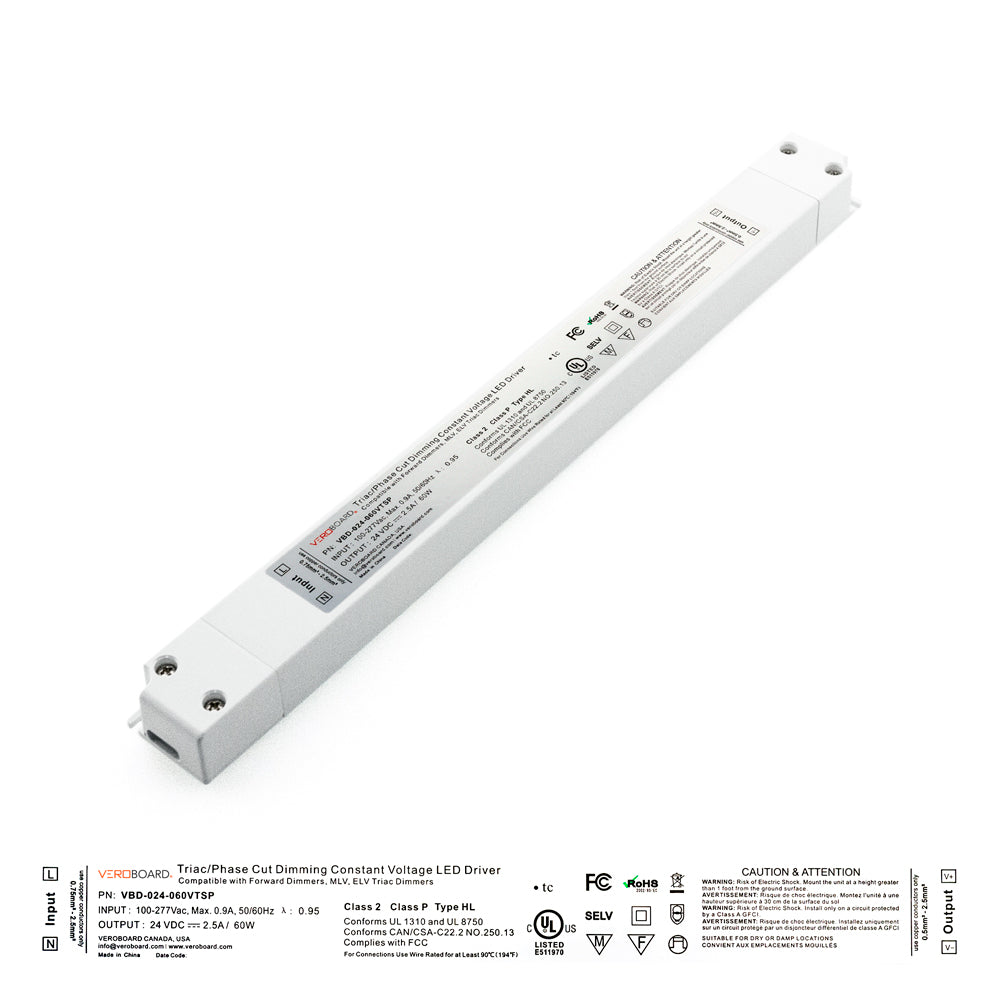 Slim Class 2 Triac Dimmable Constant Voltage LED Driver