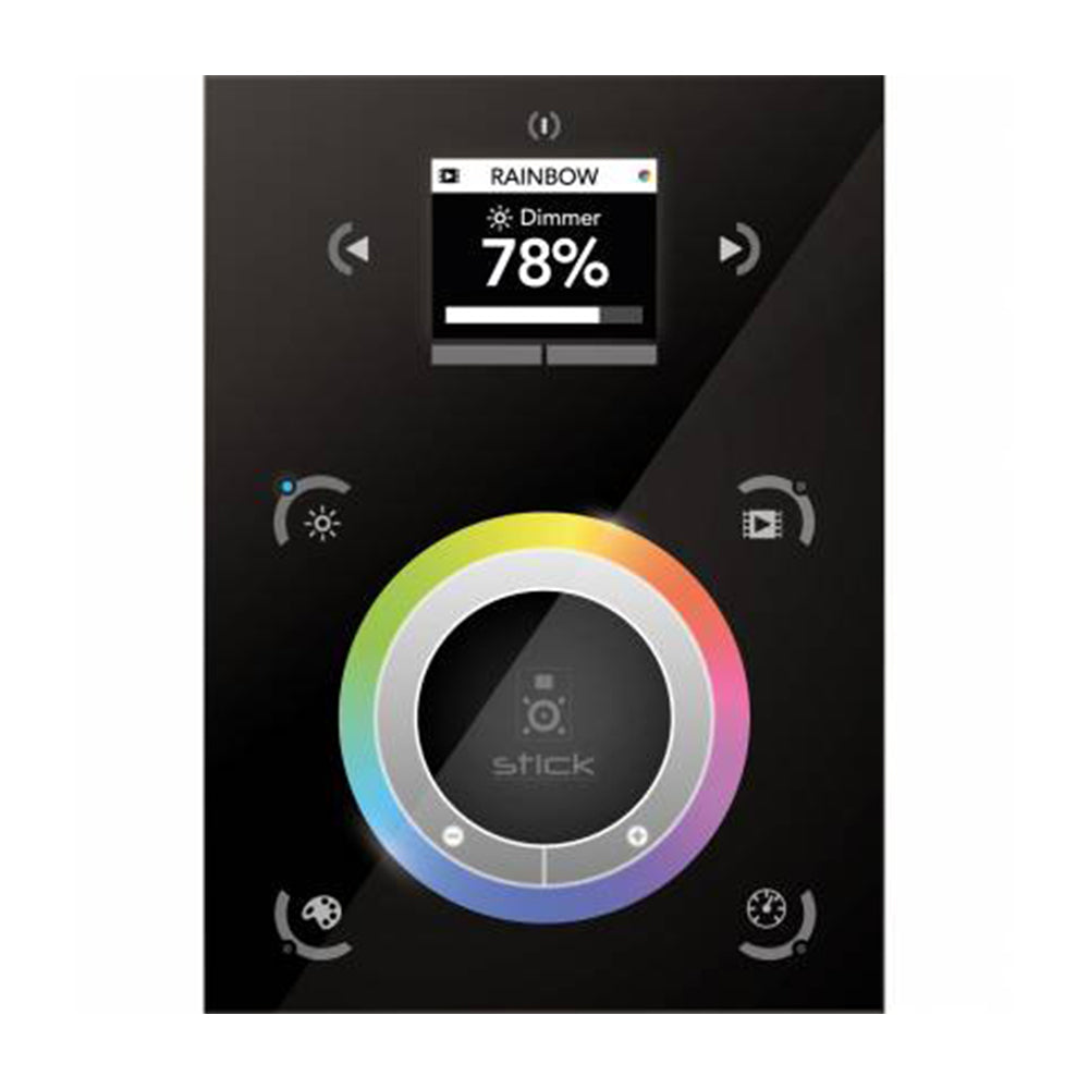 STICK-DE3-BLK Touch Screen DMX Wall Controller Black